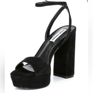 Steve Madden Lessa suede ankle strap platform dress heels
